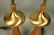 Pr American Modern Walnut & Brass Table Lamps TONY PAUL - 3