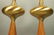 Pr American Modern Walnut & Brass Table Lamps TONY PAUL - 4