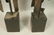 Pr LAUREL Brutalist Steel Sculpture Table Lamps. - 3