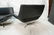 2pc Black Vinyl Sofa & Lounge Chair. Chrome pedes - 10
