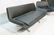 2pc Black Vinyl Sofa & Lounge Chair. Chrome pedes - 2