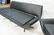 2pc Black Vinyl Sofa & Lounge Chair. Chrome pedes - 3