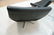 2pc Black Vinyl Sofa & Lounge Chair. Chrome pedes - 5