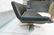 2pc Black Vinyl Sofa & Lounge Chair. Chrome pedes - 7