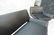 2pc Black Vinyl Sofa & Lounge Chair. Chrome pedes - 8