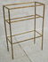 Gilt metal faux bamboo towel rack. Gold painted m