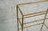 Gilt metal faux bamboo towel rack. Gold painted m - 2