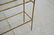 Gilt metal faux bamboo towel rack. Gold painted m - 4