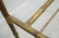 Gilt metal faux bamboo towel rack. Gold painted m - 6