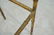 Gilt metal faux bamboo towel rack. Gold painted m - 8