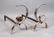 Pr Chromed Steel DONALD DESKEY Andirons. Moderni