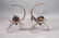 Pr Chromed Steel DONALD DESKEY Andirons. Moderni - 2