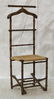 Italian Wood Faux Bamboo Rush Seat Folding Travel