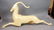 Figural Gazelle Sculpture. Cream paint finish.