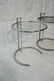 Pr EILEEN GRAY style Chrome Side Tables. Smoked G - 2