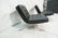 Pair Italian Chrome Barcelona Style Chairs. Blac - 4