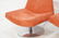Pr Red Ultra suede Swivel Lounge Chairs. Chrome P - 4