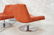 Pr Red Ultra suede Swivel Lounge Chairs. Chrome P - 8