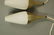 Pair Modernist Aluminum and Frosted White Glass P - 3