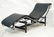 Le CORBUSIER "LC4" style Chaise Lounge. Black Met