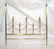 MASTERCRAFT Gold Tone And Brass Poster Headboard.