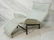 Pale Aqua Leather Italian style Chaise Lounge. Wi