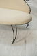 Decorator Black Iron Bench Love Seat. Oatmeal fab - 4