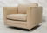 Oatmeal Fabric Cube form Lounge Chair. Milo Baugh