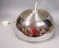 Chrome Dome Hanging Pendant Light. Glass Diffuser