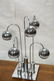 Pr Chrome arched arm table lamps. Italian 1970's. - 2