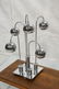 Pr Chrome arched arm table lamps. Italian 1970's. - 3