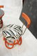 Red Painted Rattan Table & Four Low Chairs. Black - 3