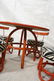 Red Painted Rattan Table & Four Low Chairs. Black - 5