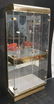 80's Lucite & Gold Tone Curio Display Cabinet. Tw