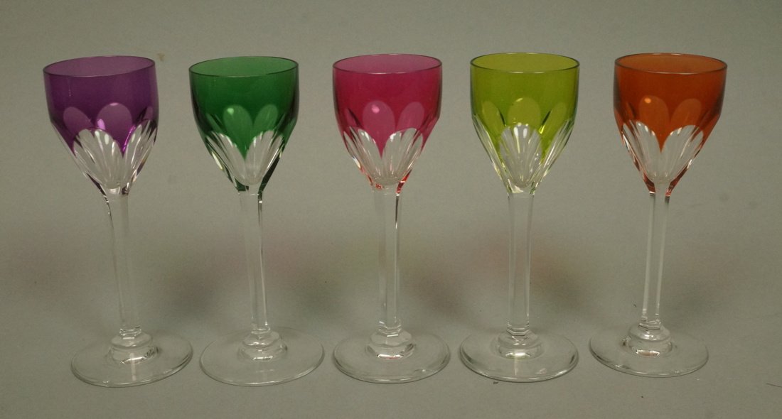 5pc BACCARAT Crystal Cordials. France. Five diffe (1 of 4)