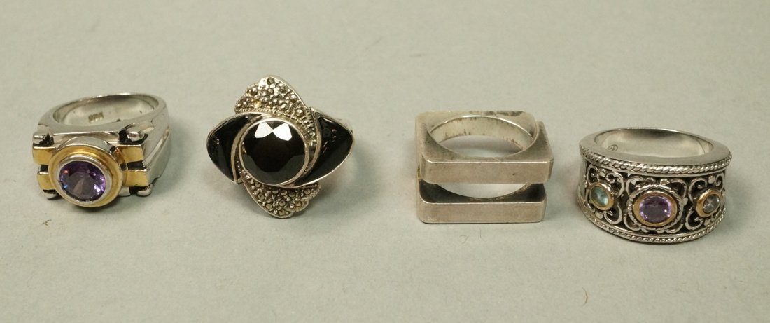 4pcs Sterling Rings.  Modernist Finland, Lagos St (1 of 7)