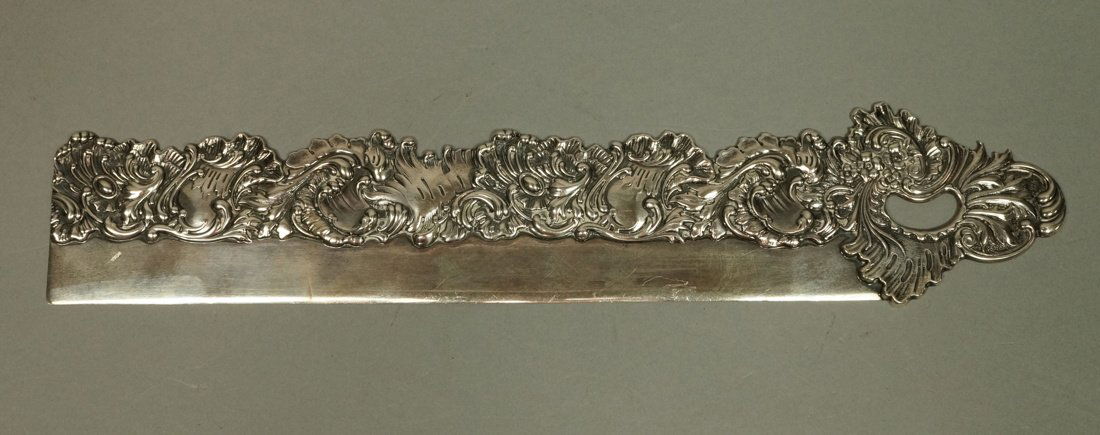 SHIEBLER Sterling Silver Antique Desk Ruler. Fanc (1 of 7)