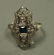 Art Deco Platinum Diamond and Sapphire Ring. Fil