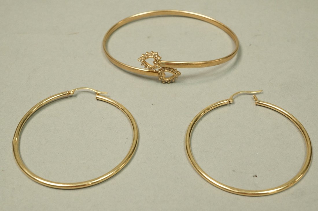 3pc 14K Gold Jewelry. Test 14K gold crossover thi (1 of 3)