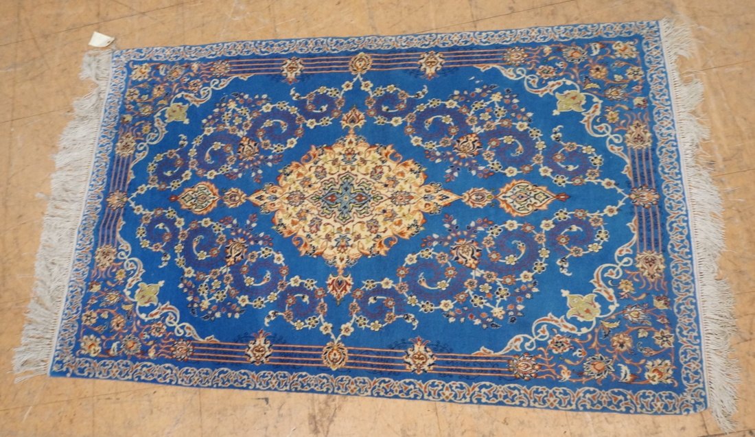 5'8x 3'5 Finely Woven blue oriental rug carpet wi (1 of 8)