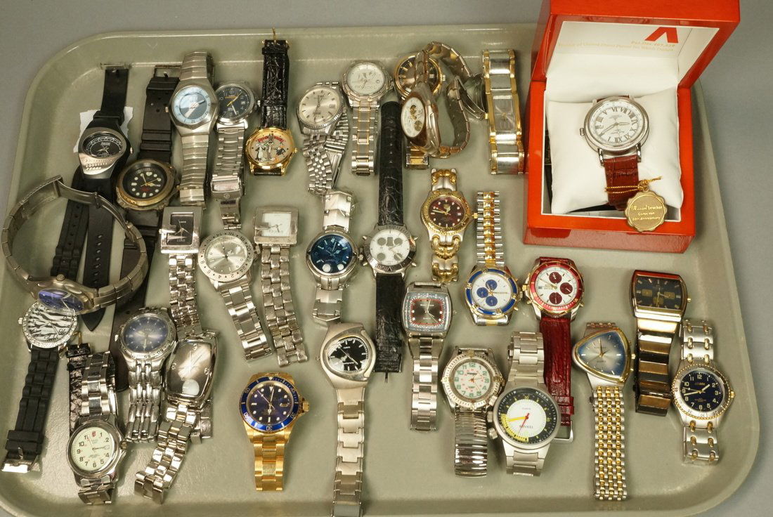 33pcs Large Mens Wrist Watches. Marcel Drucker, B (1 of 7)