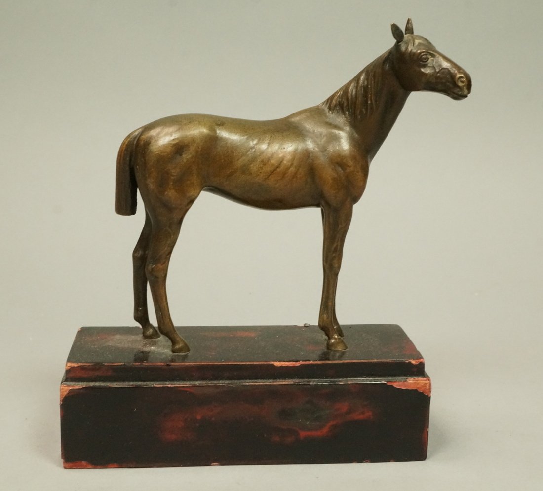 Antique Bronze Horse Sculpture. Not signed. (1 of 7)