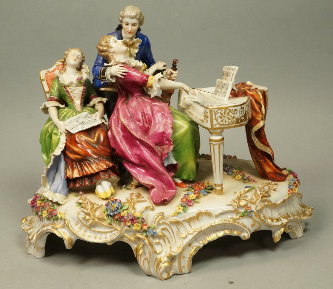 Continental Figural Porcelain Grouping. Dresden, (1 of 8)