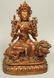 Metal Seated Asian Figure. Colored wash. Deity si