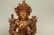Metal Seated Asian Figure. Colored wash. Deity si - 2