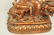 Metal Seated Asian Figure. Colored wash. Deity si - 4