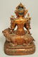 Metal Seated Asian Figure. Colored wash. Deity si - 5