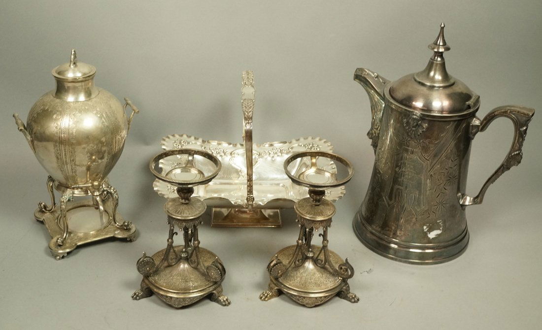 5pcs Antique Silver Plate Serving Items. Pr Renai (1 of 10)