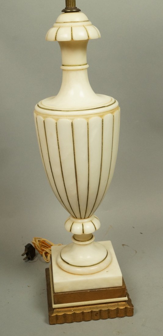 Tall Reeded Alabaster Table Lamp. Classical Tall (1 of 7)