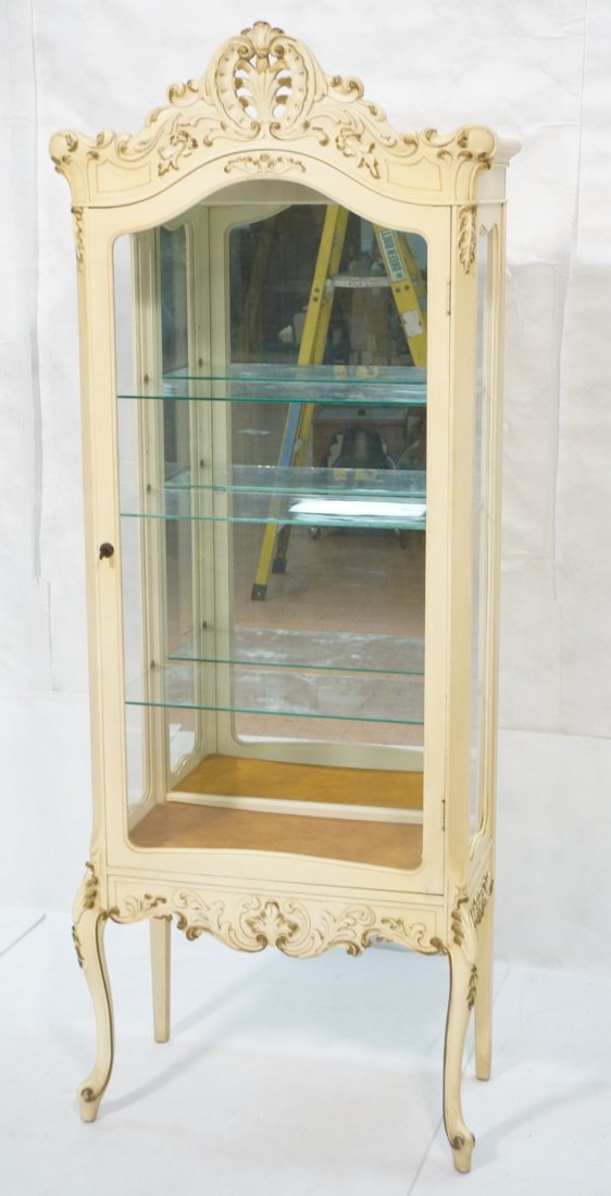 Cream Painted Display Cabinet. French style Vitri (1 of 8)